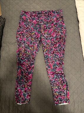 lululemon athletica Women's Floral Print Leggings - Pink, Purple, Blue